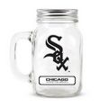 CHICAGO WHITE SOX GLASS MASON JAR w/chocolate baseballs